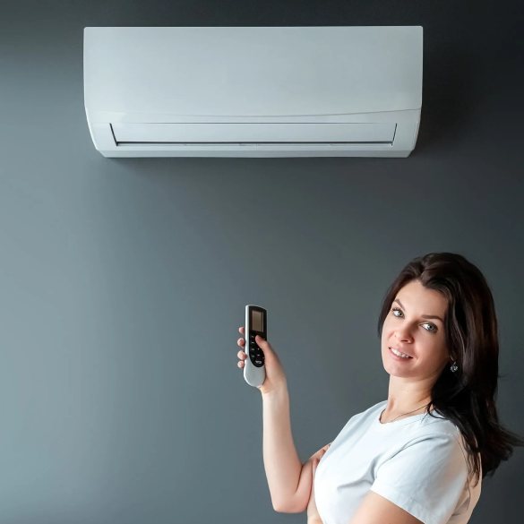 Modern VRF HVAC systems on a commercial building rooftop in TRNC
